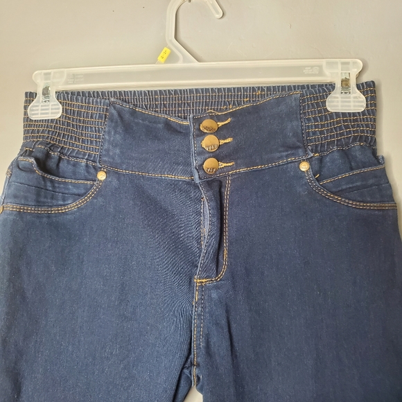 PARA  High-rise Skinny Jeans Elastic/paperback waist Size 15 - Picture 3 of 14